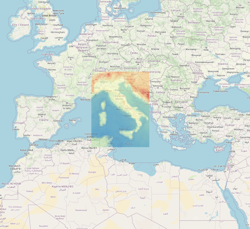 Italy temperature